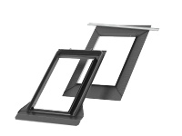 Kołnierz z BFX do okna dachowego Velux EDT MK08 1000 RAL 7043 78x140 do dachówki płaskiej