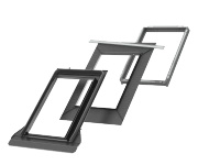 Kołnierz z BDX do okna dachowego Velux EDT SK08 2000 RAL 7043 114x140 do dachówki płaskiej