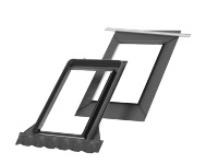 Kołnierz do okna dachowego Velux EDW MK08 1000 RAL 7043 78x140 do pokryć wysokoprofilowanych