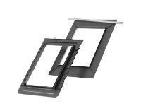 Kołnierz z BFX do okna dachowego Velux EDB FK06 1000 RAL 7043 66x118 do karpiówki